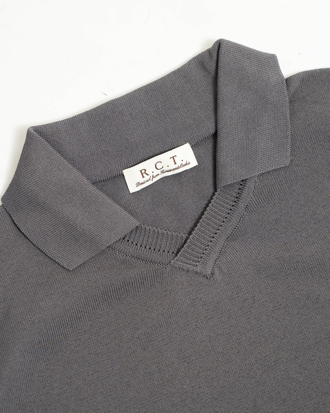 R.C.T. Knit Skipper Polo - Charcoal