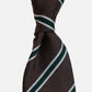 Bigi Cravatte Brown/Green Wool Striped Tie