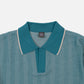 Iolo Herringbone Half Collar Polo Shirt Mint
