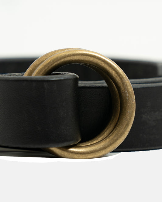 The Decorum 3/4" Ring Belt Black