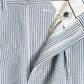The Decorum Grant Trousers in Blue Striped Wool Seersucker