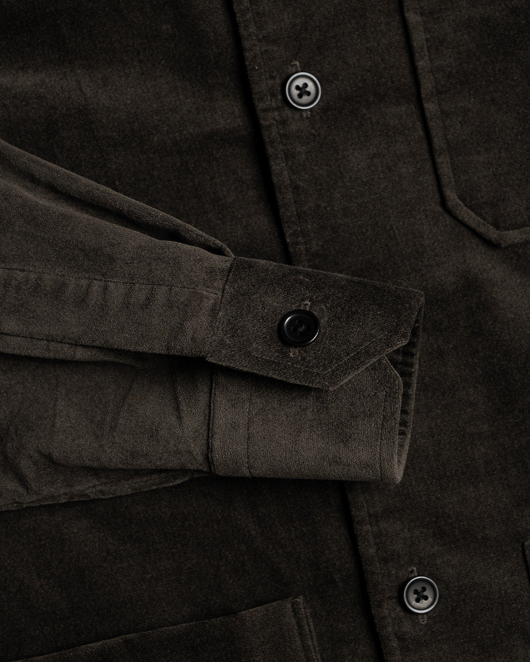 YK Dark Brown Stand Collar Work Jacket FW24