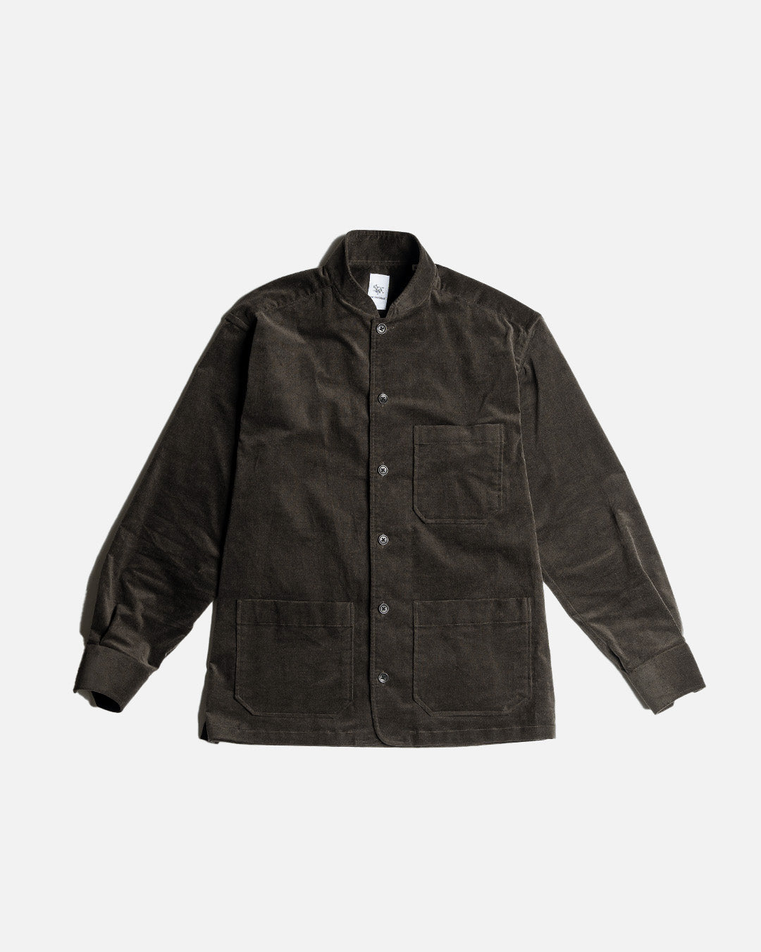 YK Dark Brown Stand Collar Work Jacket FW24