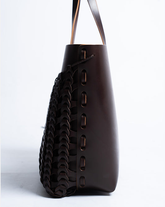 Il micio Dark Brown Vachetta Pescatore Tote Bag Dark Brown (NB-1)