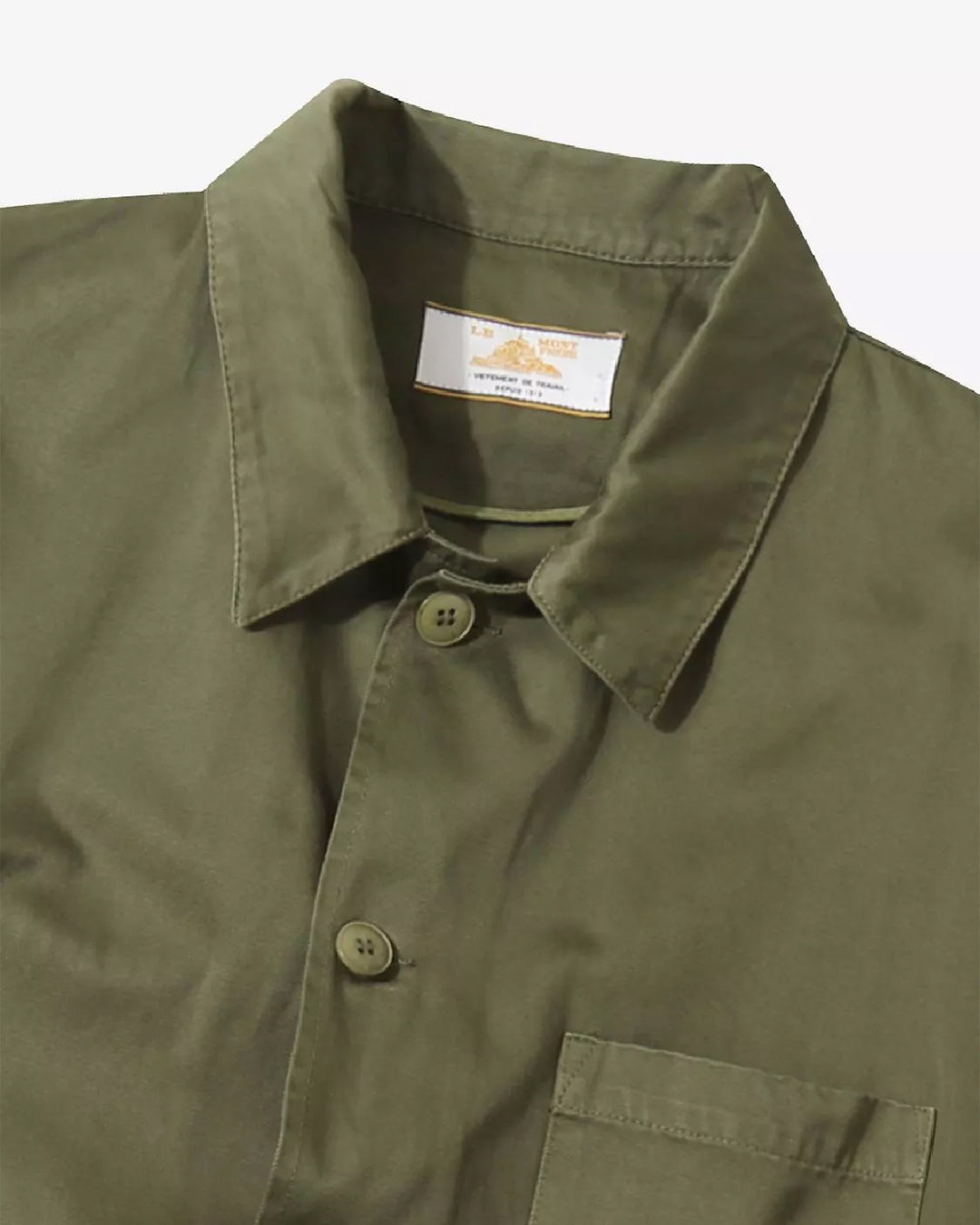 Le Mont Saint Michel Olive Garbardine Work Jacket