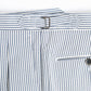 The Decorum Grant Trousers in Blue Striped Wool Seersucker