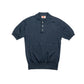 The Decorum Silk Knit Polo Shirt - Navy