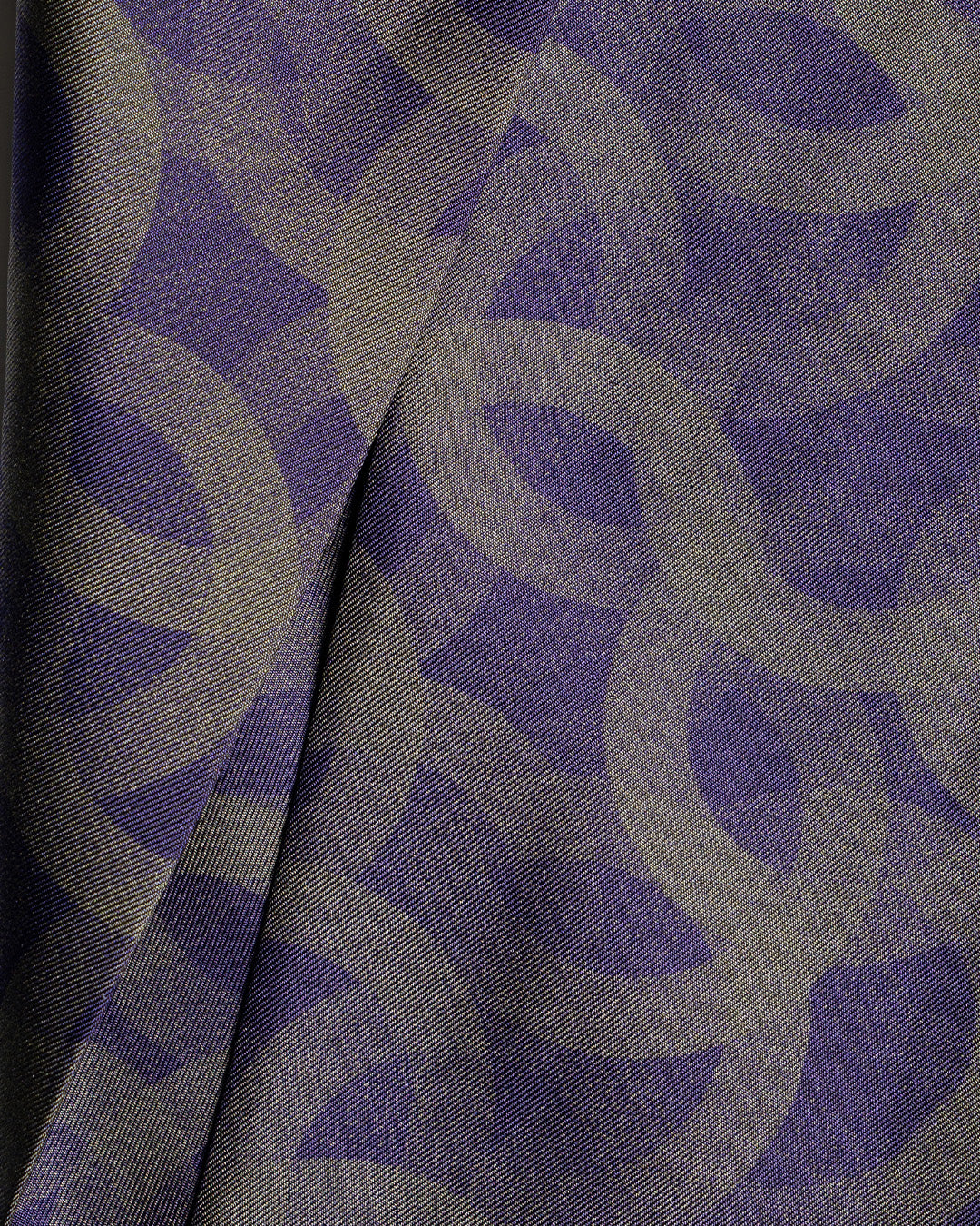 YK Olive/Purple Printed Scarf FW24