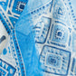 Calabrese Elephant Scarf - White/Blue