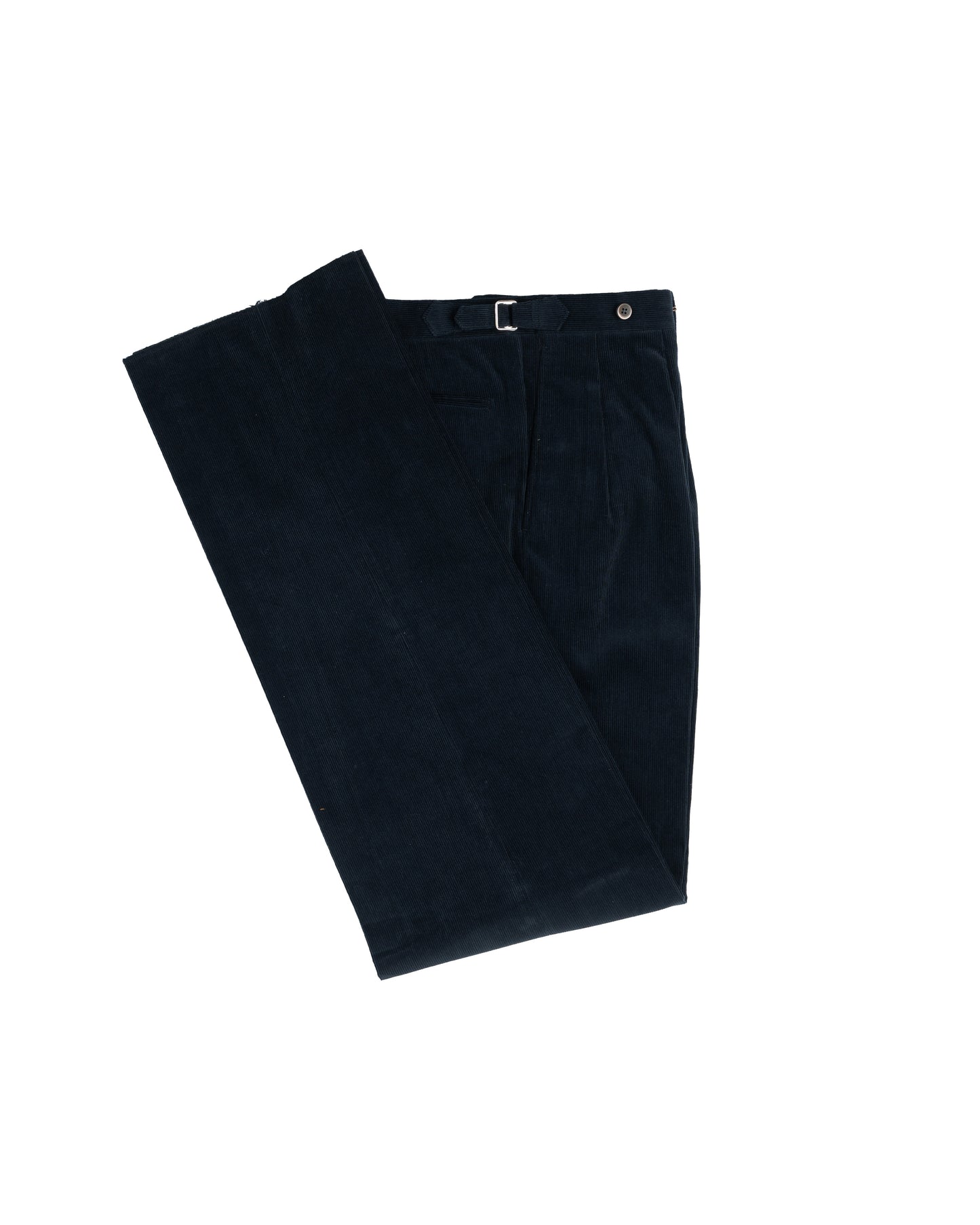 The Decorum Grant Trousers in Dark Navy Cotton Corduroy