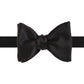 La Bowtique Bowties Medium Classic – Black Silk Satin Bow Tie