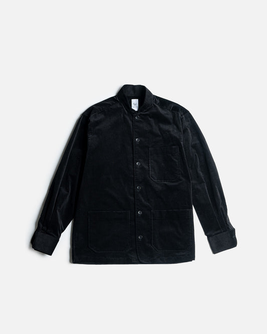 YK Black Stand Collar Work Jacket FW24