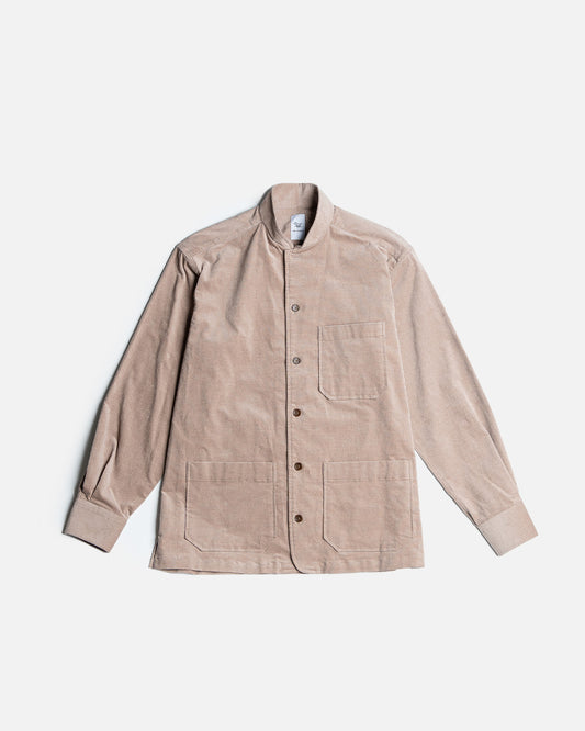 YK Taupe Stand Collar Work Jacket FW24