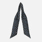 YK Blue Dot Black Scarf