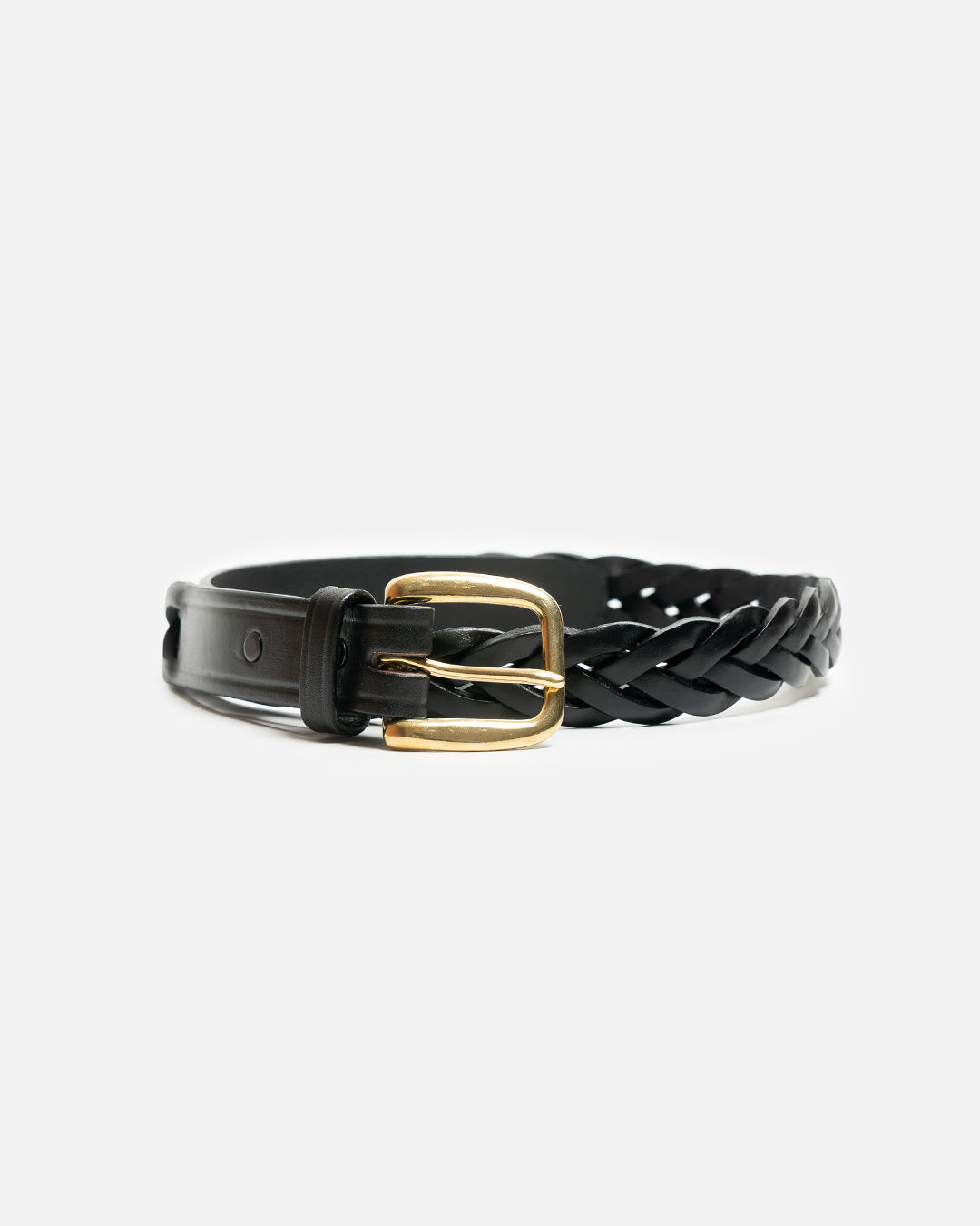 Tory Leather 1-1/4" Braided Belt 2161 Black