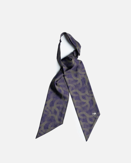 YK Olive/Purple Printed Scarf FW24