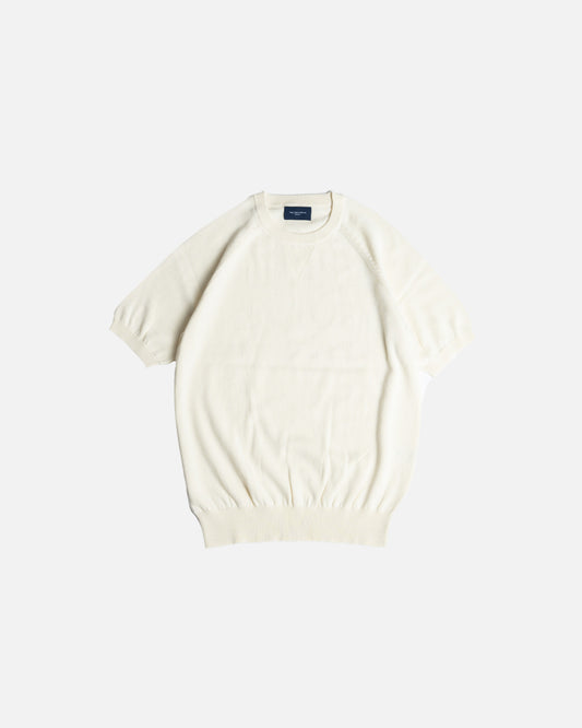 Decorum Crew Neck V-stitch Knit T-Shirt Cottage