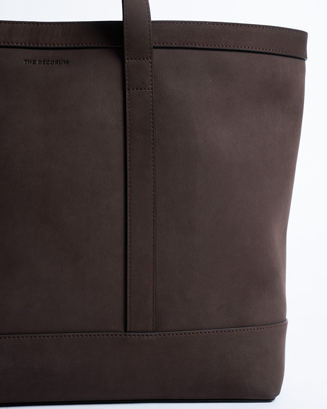 Dark Brown Nubuck - The Decorum Tote Bag