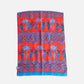 Calabrese Elephant Scarf - Red/Blue