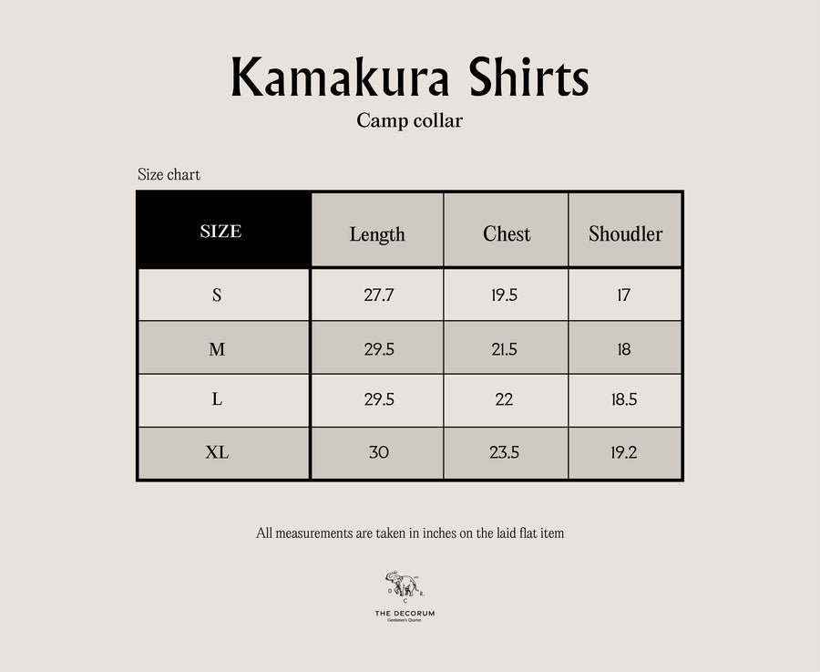 Kamakura Firenze Camp Collar Navy Linen Shirt – The Decorum Bangkok