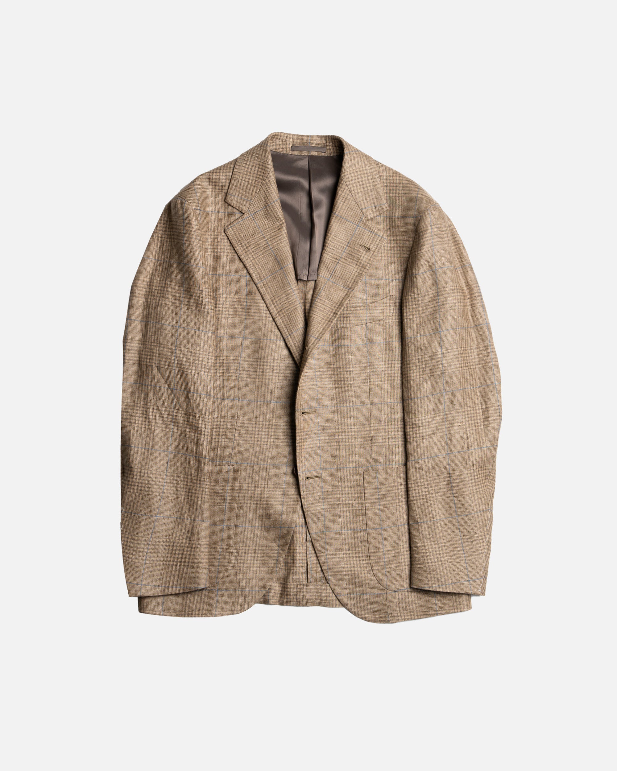 Casa del sarto Beige Glen Check Linen Maison Hellard Sport Jacket – The ...