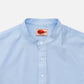 The Decorum Mandarin Collar Polo Shirt - Light Blue