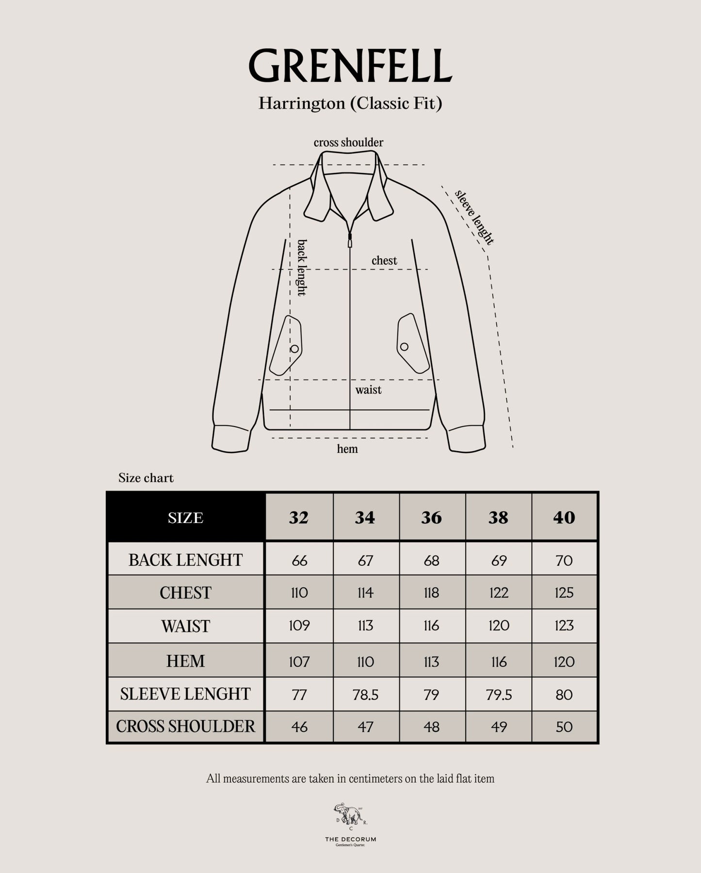 Grenfell Harrington Jacket Navy (Standard Fit)