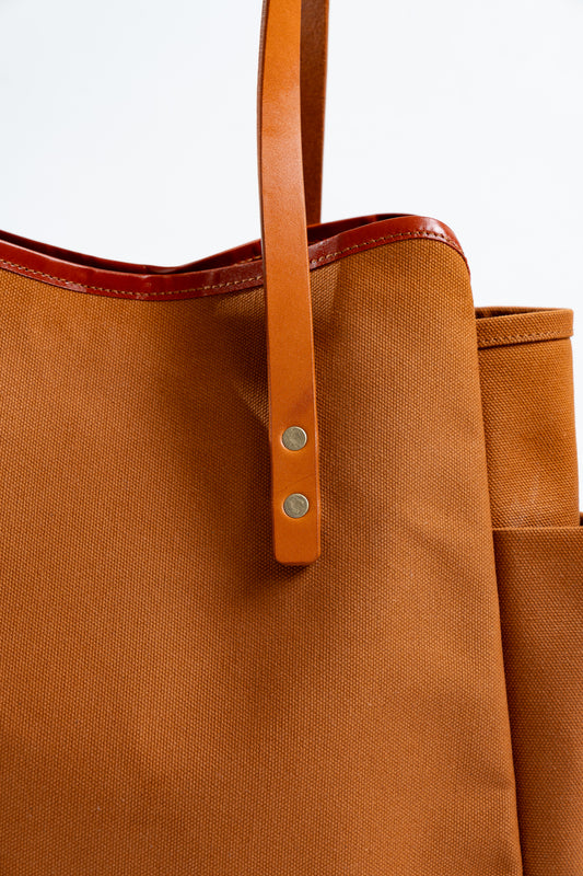Southern Field Industries SHOPPER Tote - Persimmon / Tan