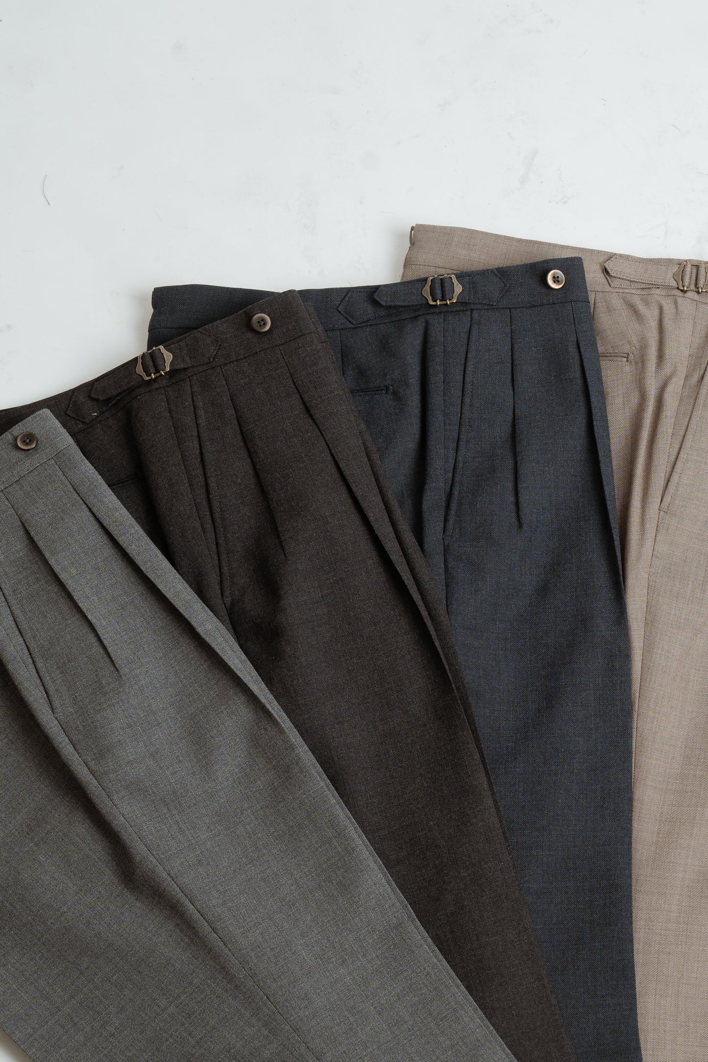 The Decorum Delon Trousers in Ash Brown Wool