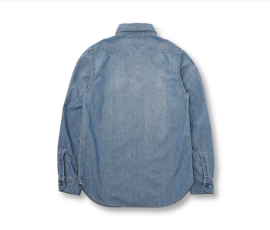 (Pop-up) Fullcount 4810HW-3 Blue Chambray Shirt Fade