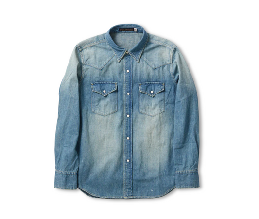 (Pop-up) Fullcount 4894HW Denim Western Shirt Fade