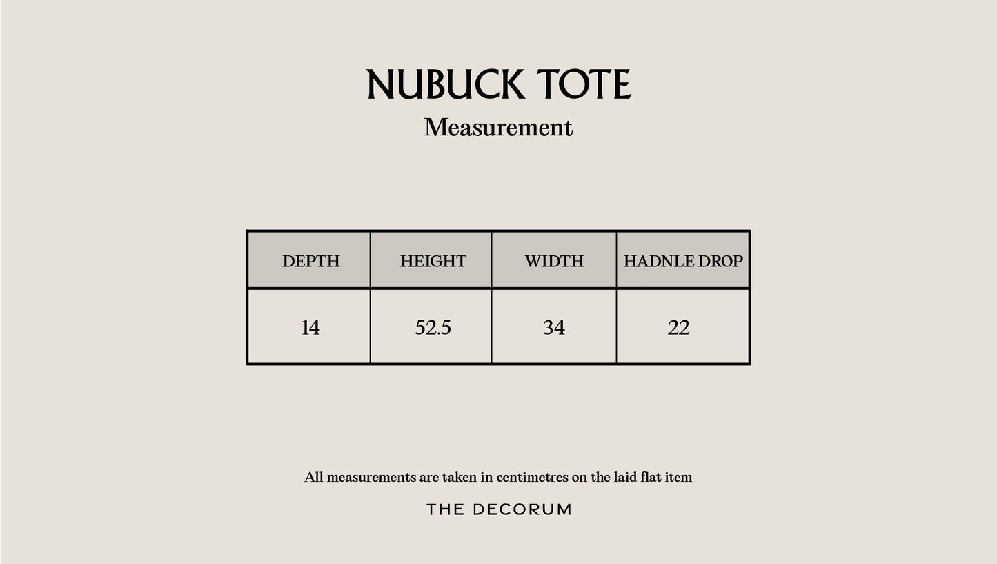 Dark Brown Nubuck - The Decorum Tote Bag