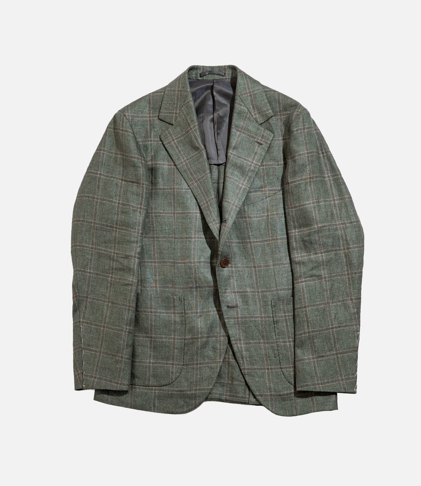 Casa del sarto Green Check Linen Maison Hellard Sport Jacket – The ...