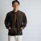 YK Dark Brown Stand Collar Work Jacket FW24