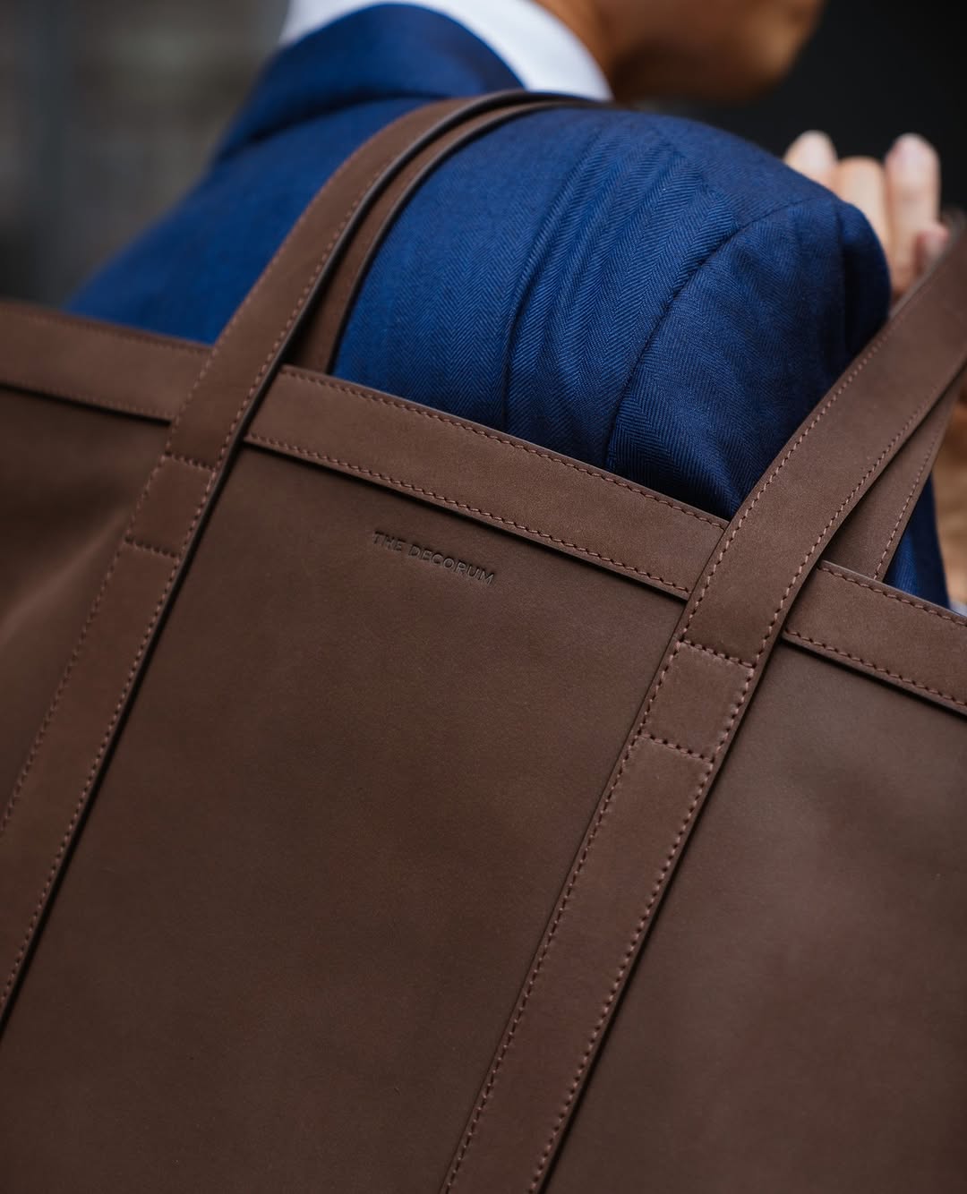 Dark Brown Nubuck - The Decorum Tote Bag