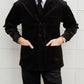 YK Black Stand Collar Work Jacket FW24