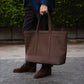Dark Brown Nubuck - The Decorum Tote Bag