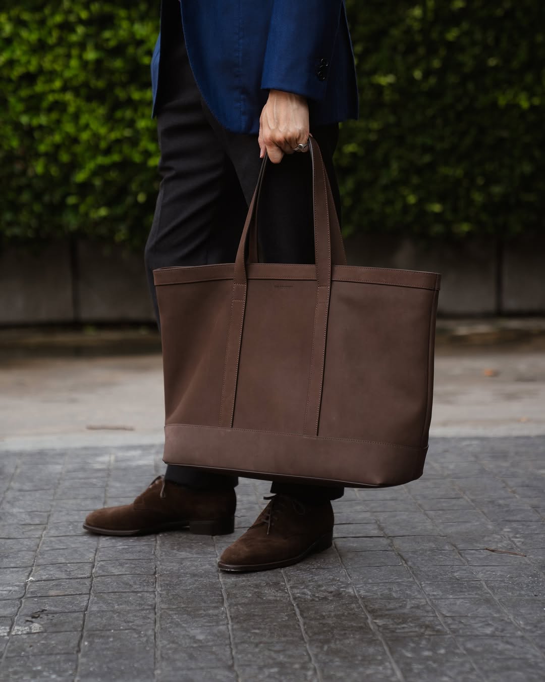 Dark Brown Nubuck - The Decorum Tote Bag