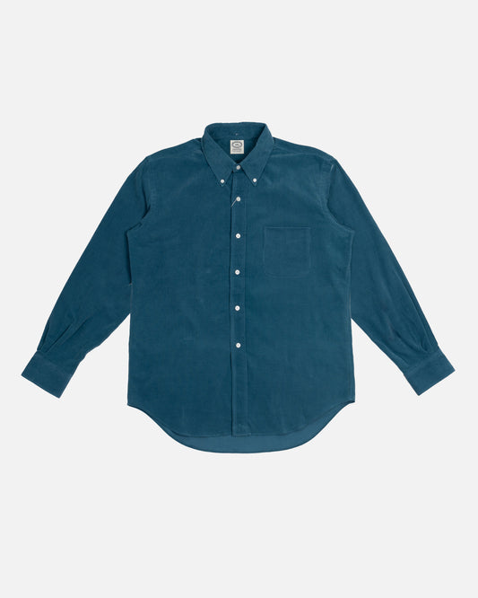 Kamakura Vintage Ivy Teal Corduroy Button Down Shirt