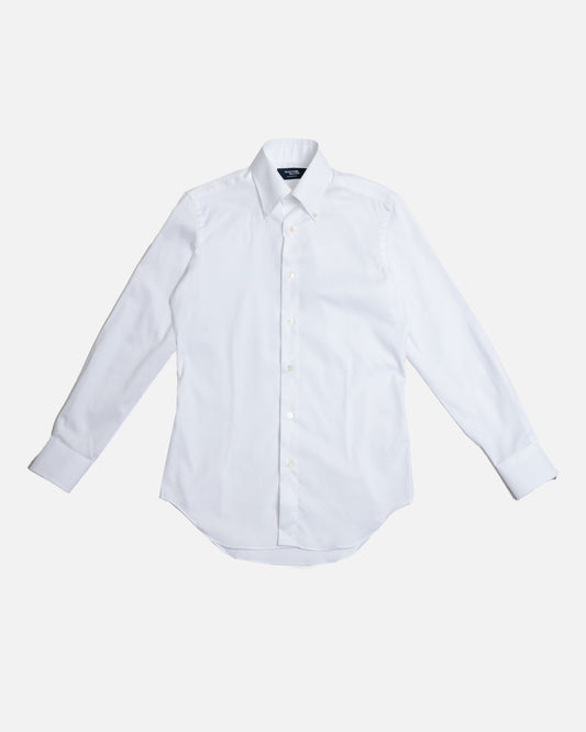 Kamakura White Pinpoint Button Down Firenze Shirt