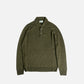 The Decorum Knitted Linen Polo Shirt in Moss Green