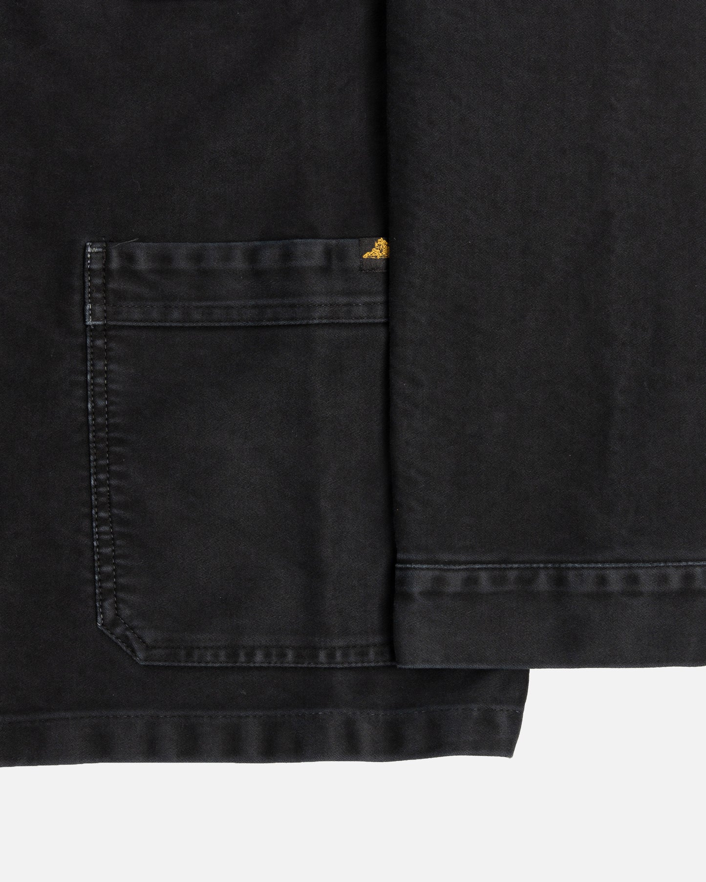 Le Mont Saint Michel Black Washed Cotton Twill Work Jacket