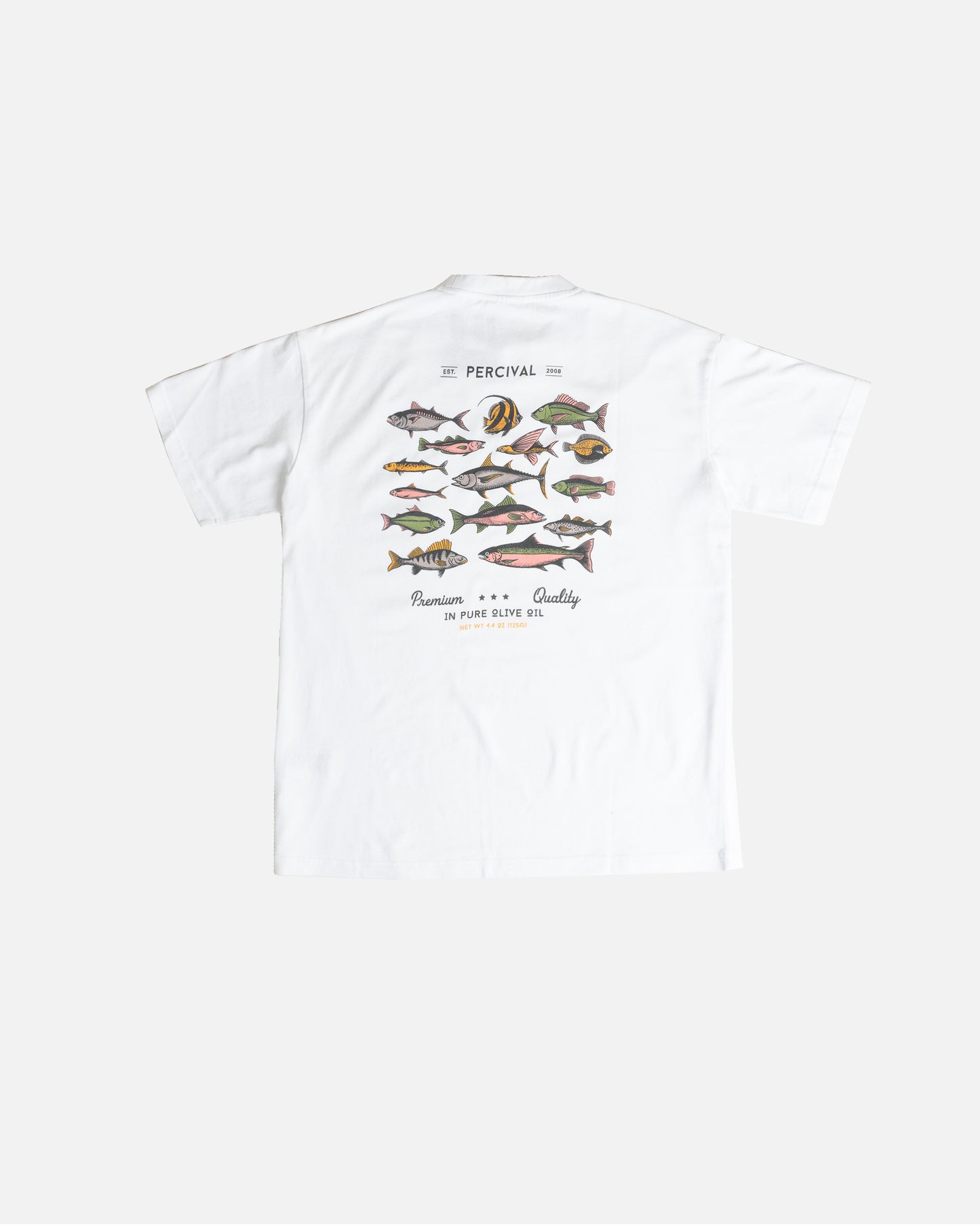 Percival Fish Oversized T-Shirt White