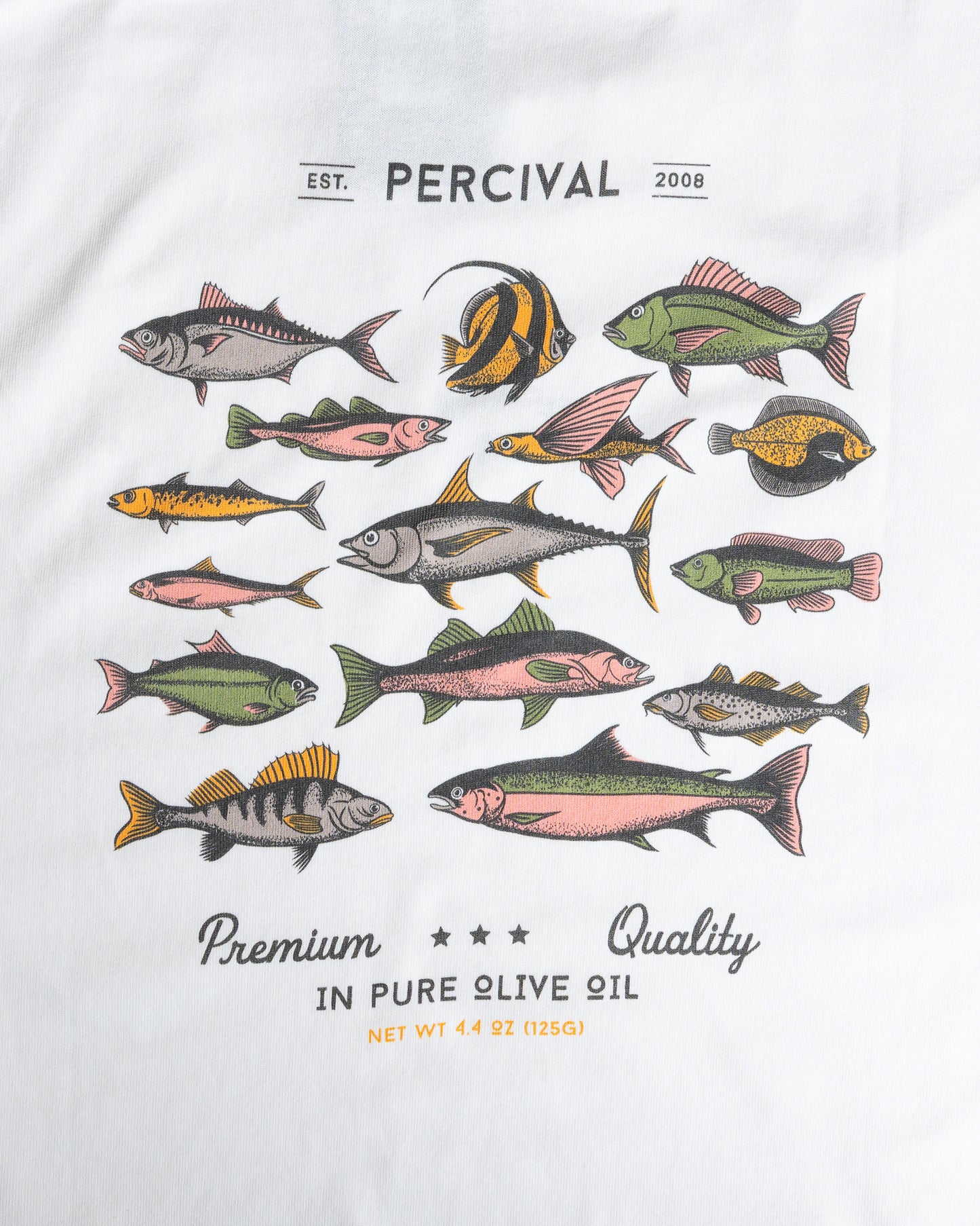 Percival Fish Oversized T-Shirt White