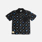 Percival Netted Crab Tapestry Cuban Shirt Black