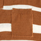 Percival Paros Stripe Polo Shirt Tan/Ecru