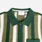 Percival Pathos Crochet Stripe Shirt Forest