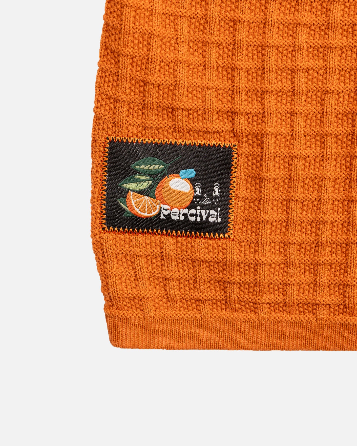 Percival Dip Dab Knitted Shirt Orange