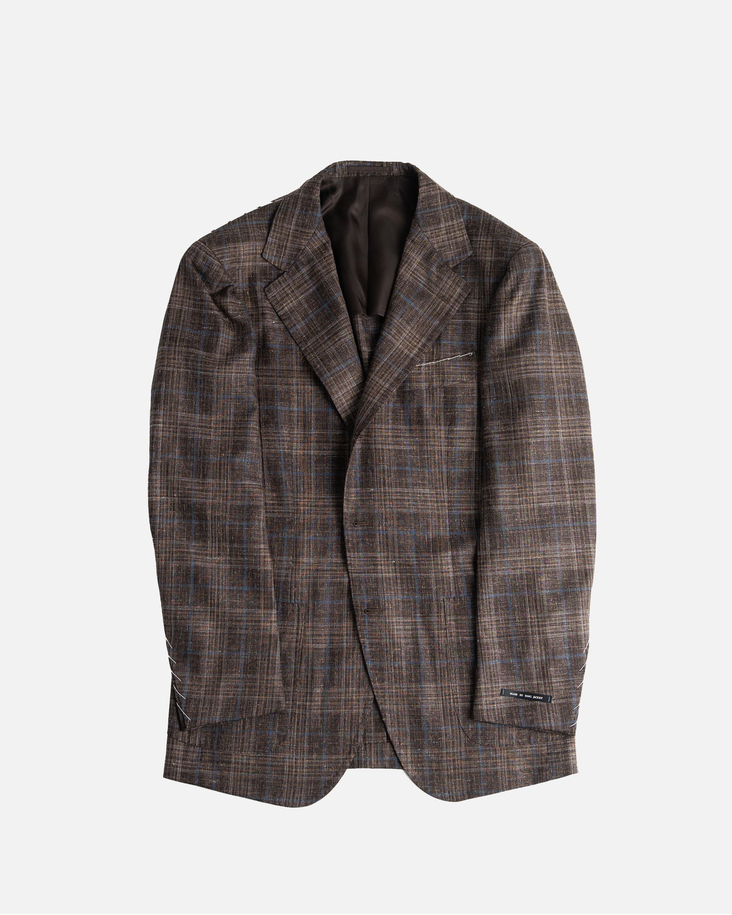 Ring Jacket Brown/Navy Plaid Jacket SS24