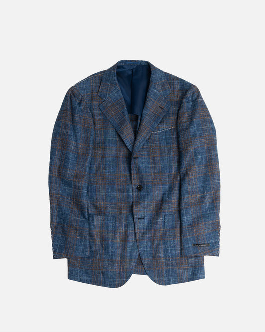 Ring Jacket Blue Plaid Check